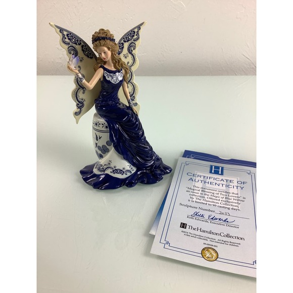 Magical Blessing of Two Lovers Magic of Blue Willow The Hamilton Collection COA - Picture 1 of 12